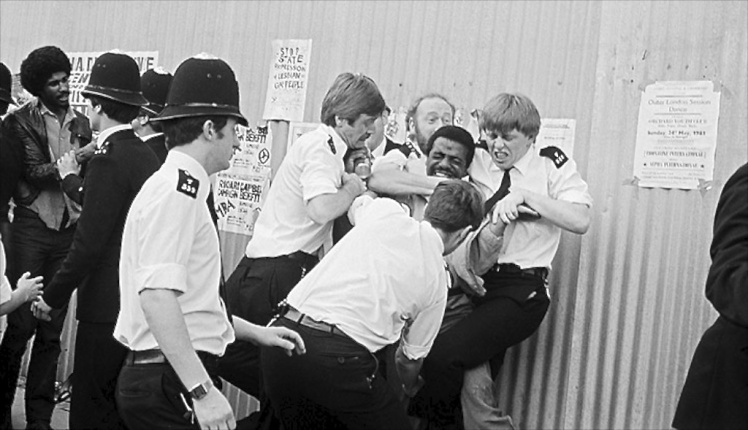 A scene from the Brixton riots of 1981. (Photo: UK Guardian)
